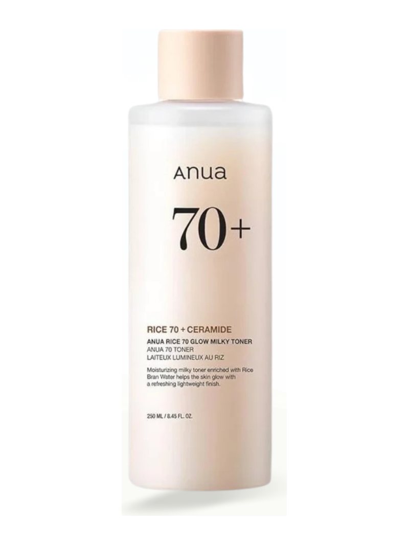 Anua Rice 70 Glow Milky Toner, for Glass Skin 250ml — product photograph