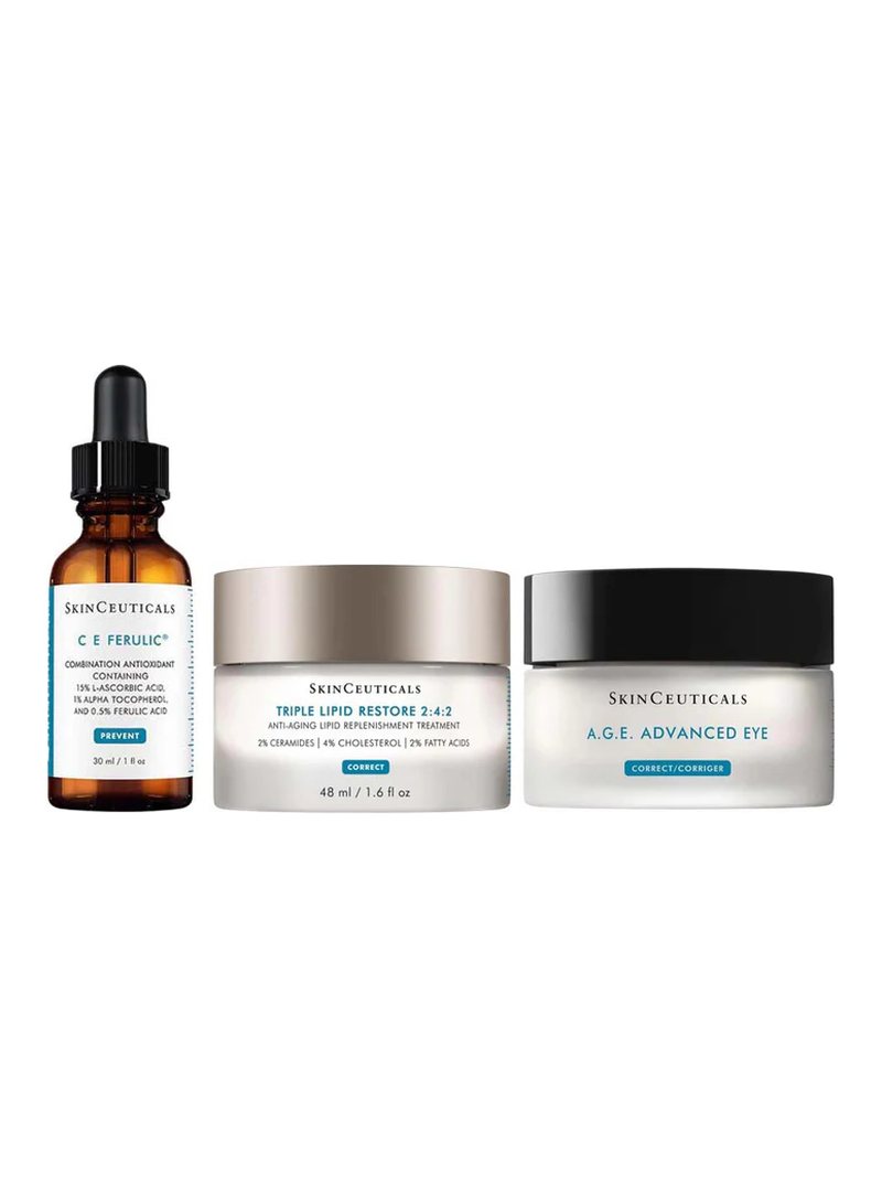 BUNDLE DEAL C E Ferulic, Triple Lipid Restore 2:4:2 & A.G.E. Advanced Eye — product photograph