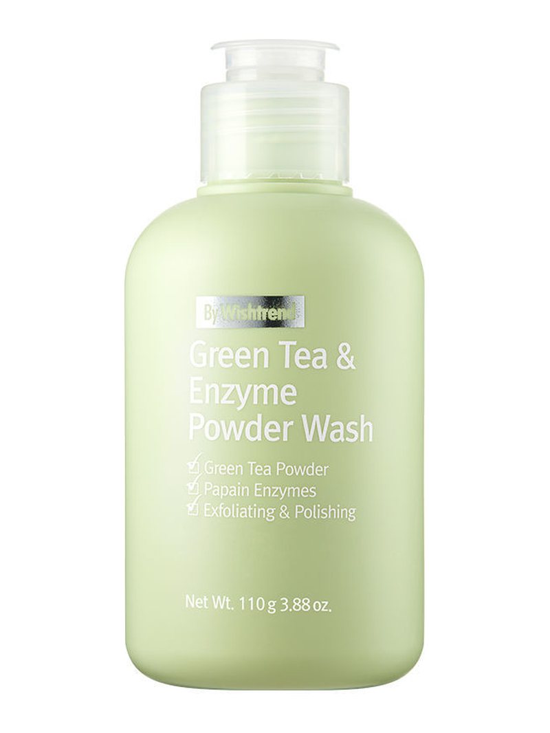 BY WISHTREND Green Tea & Enzyme Powder Wash 110g — product photograph