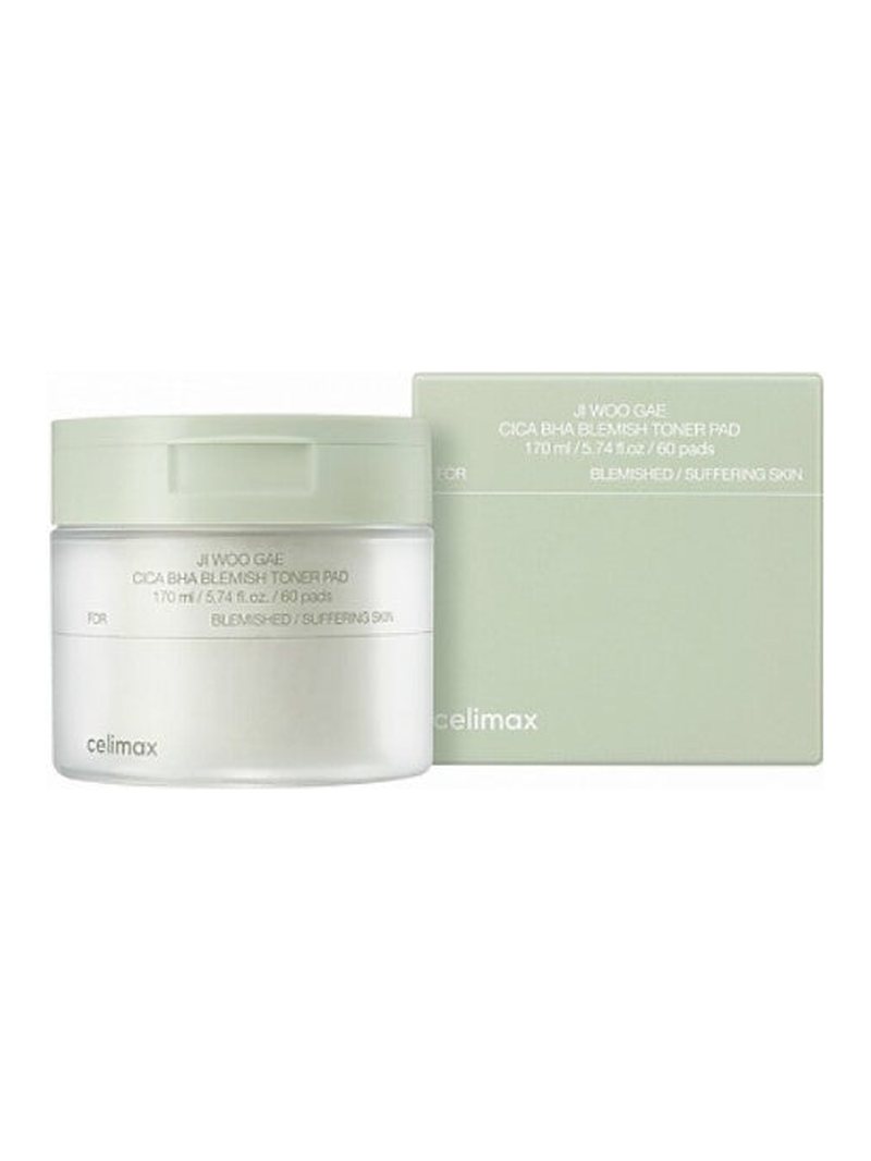 Celimax Ji Woo Gae Cica BHA Blemish Toner Pad (60pads) — product photograph