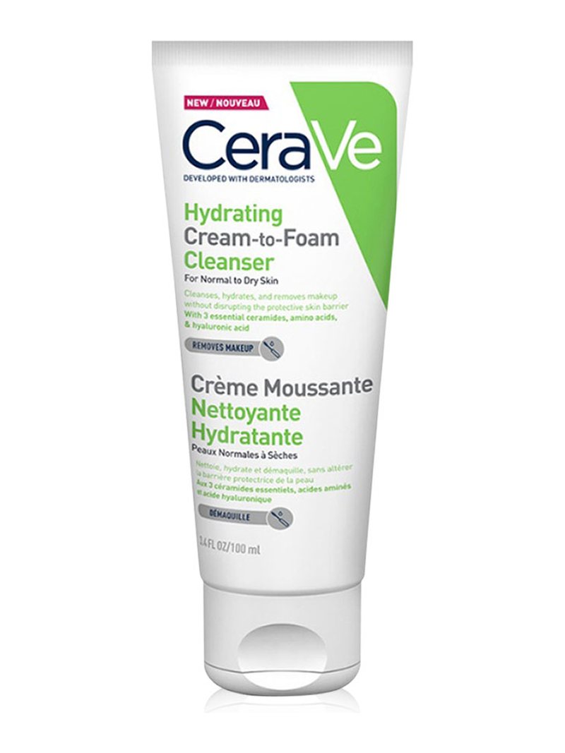 CeraVe Hydrating Cream-to-Foam Cleanser - 100ml — product photograph