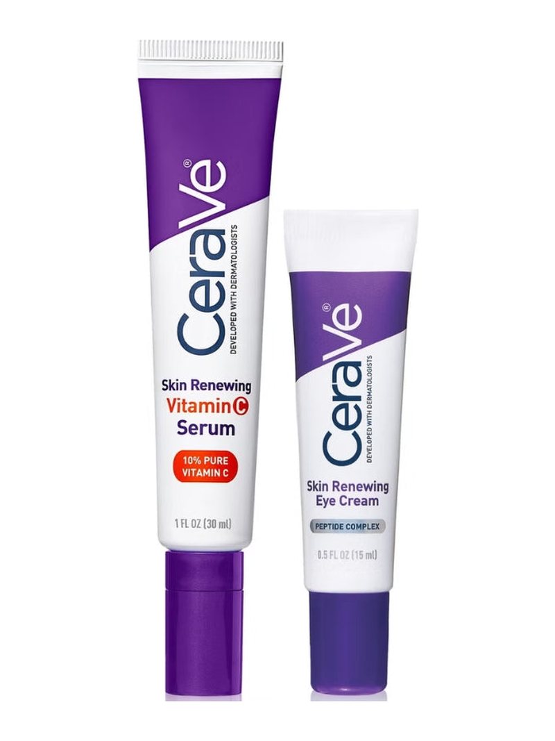 CeraVe Skin Renewing Duo for Visibly Brighter Smoother Skin with Vitamin C Serum and Eye Cream — product photograph