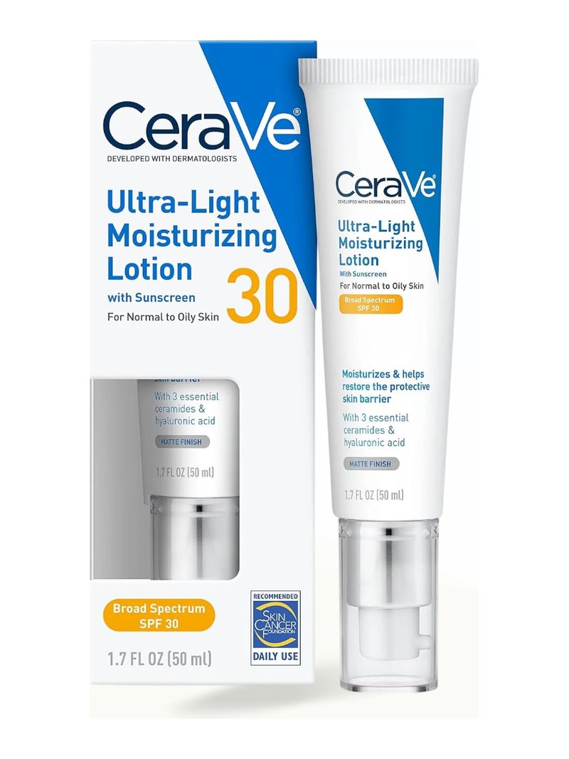 CeraVe Ultra-Light Moisturizing Lotion with sunscreen For Normal to Oily Skin SPF 30 - 1.7 FL OZ / 50 ml — product photograph