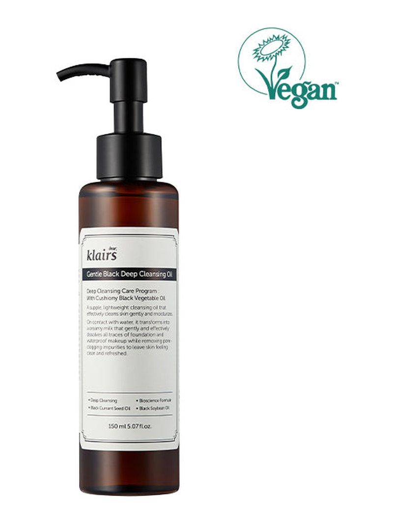 Dear Klairs Gentle Black Deep Cleansing Oil 150ml — product photograph