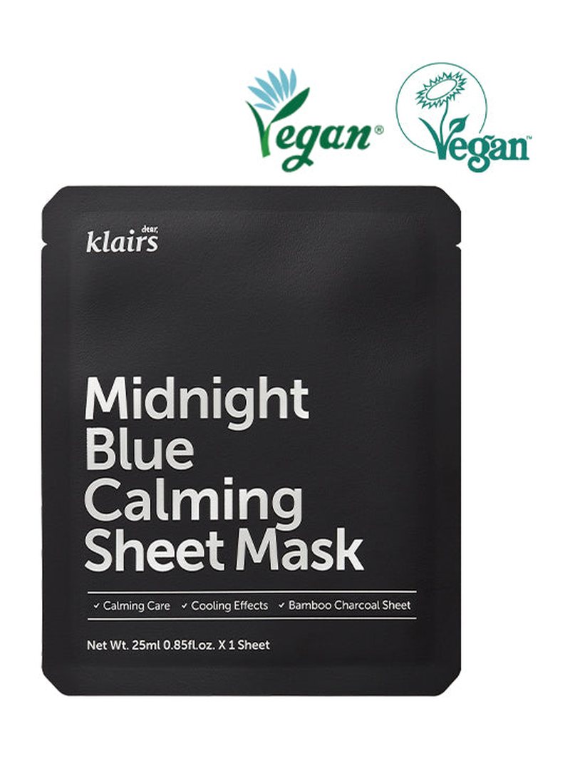 Dear Klairs Midnight Blue Calming Sheet Mask 25ml — product photograph