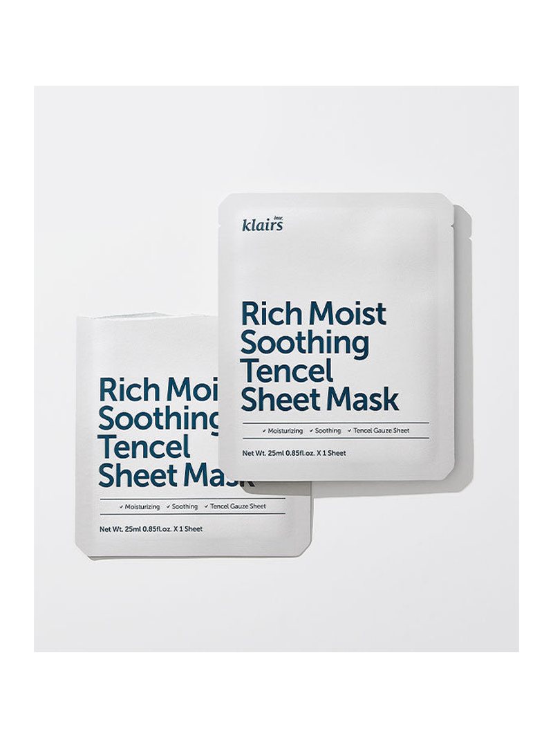 Dear Klairs Rich Moist Soothing Tencel Sheet mask 25ml — product photograph