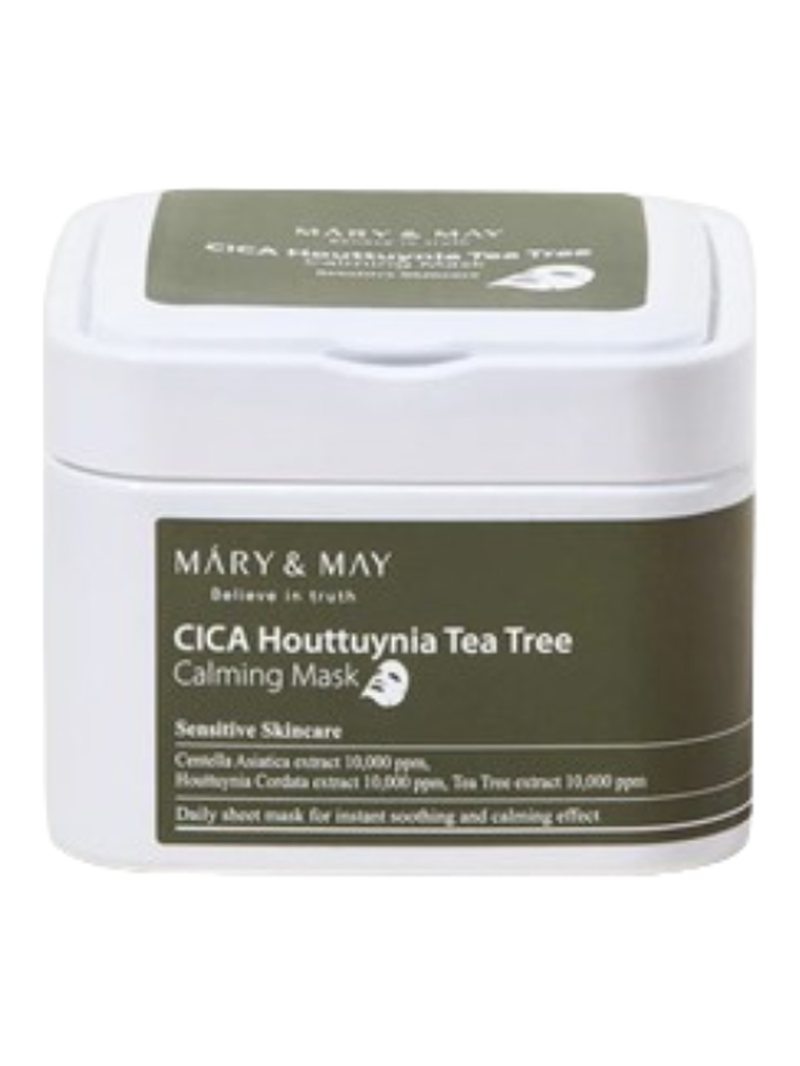 Mary&May CICA Houttuynia Tea Tree Calming Mask (30ea) — product photograph
