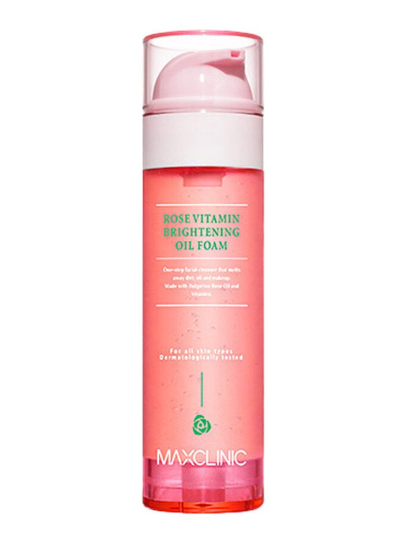 MaxClinic Rose Vitamin Brightening Oil Foam 110g — product photograph