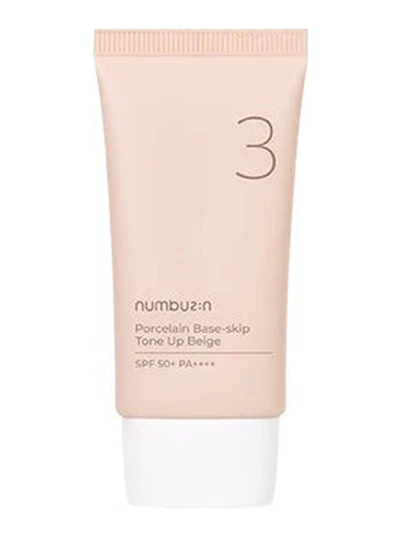 Numbuzin No.3 Porcelain Base-skip Tone Up Beige 50ml — product photograph