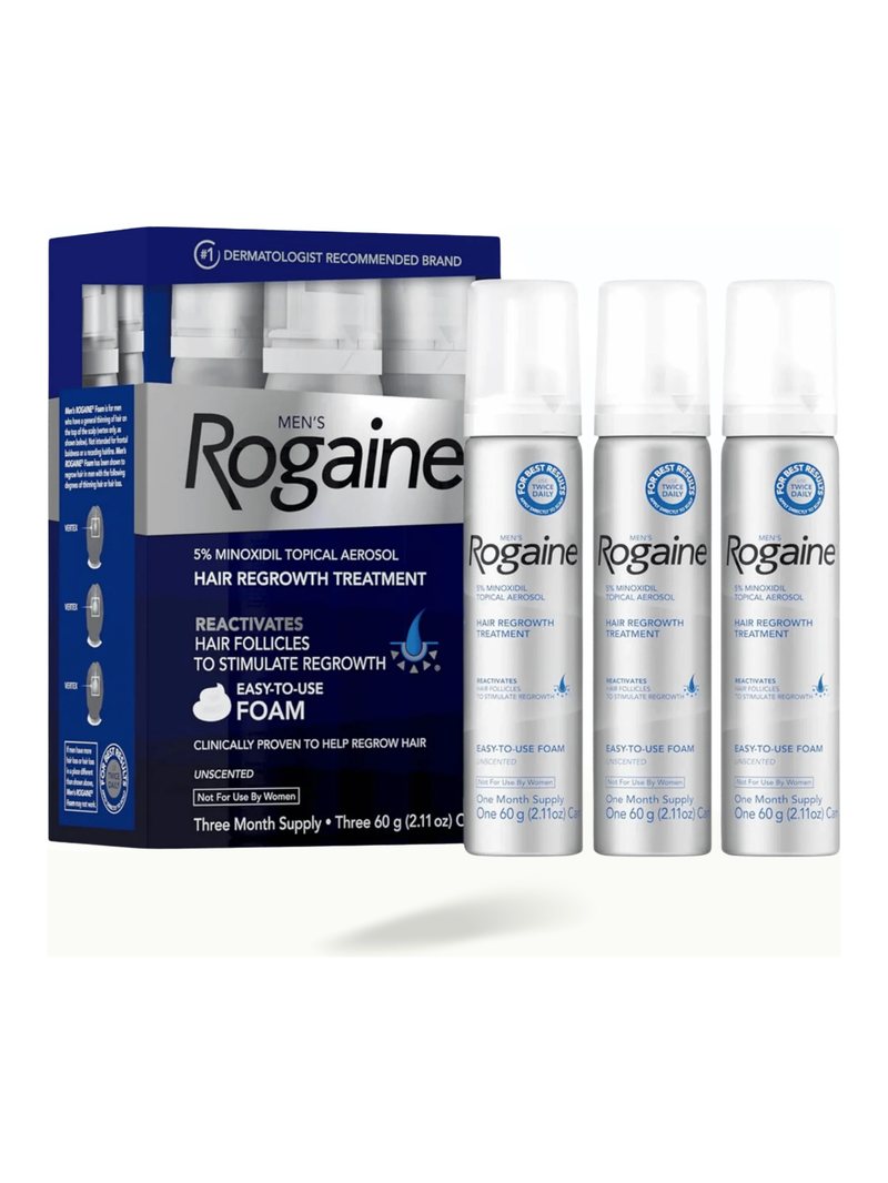 Rogaine Foam Men's Hair Regrowth Treatment 60g (3-Month Supply) — product photograph