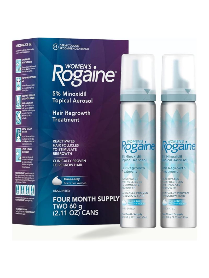Rogaine for Women - Hair Regrowth 5% Minoxidil Foam 2 Month Supply — product photograph