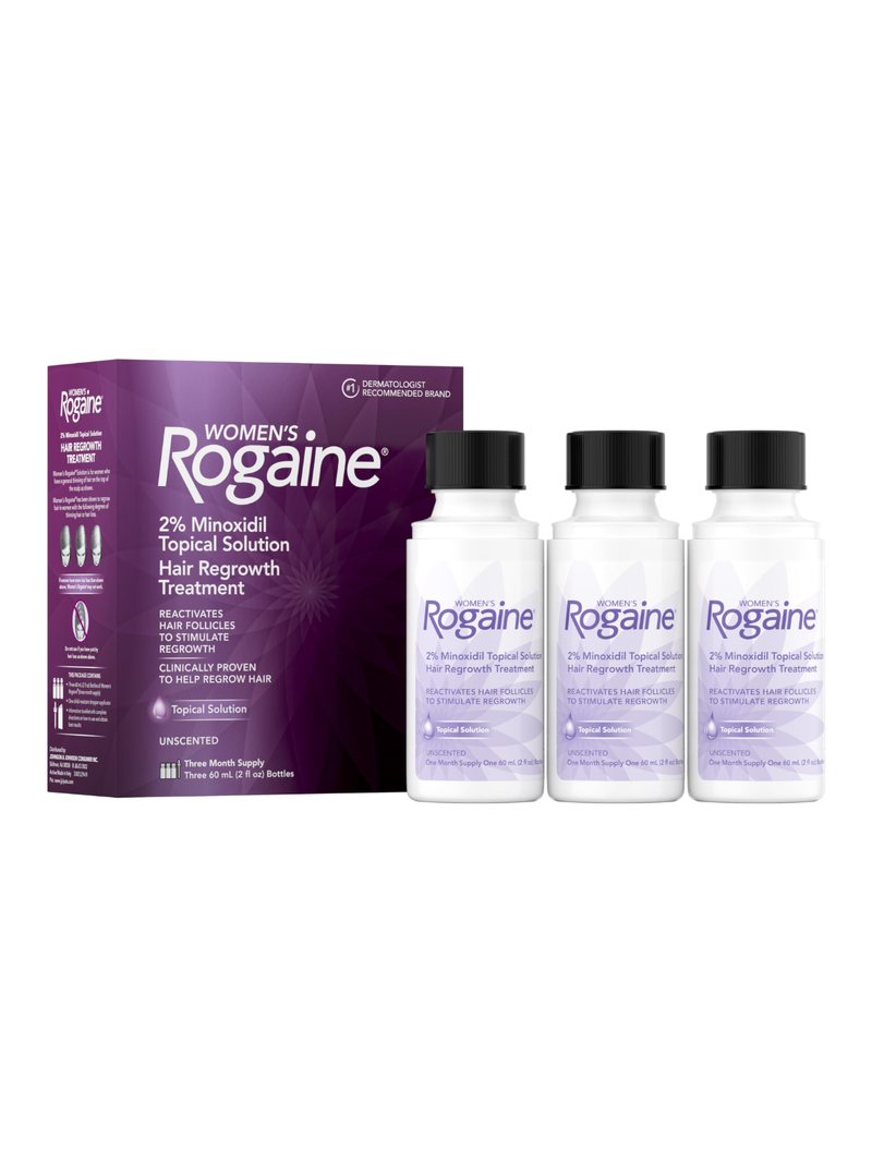 Rogaine Women's 2% Minoxidil Topical Solution 3-Month Supply - 3 x 60ml — product photograph