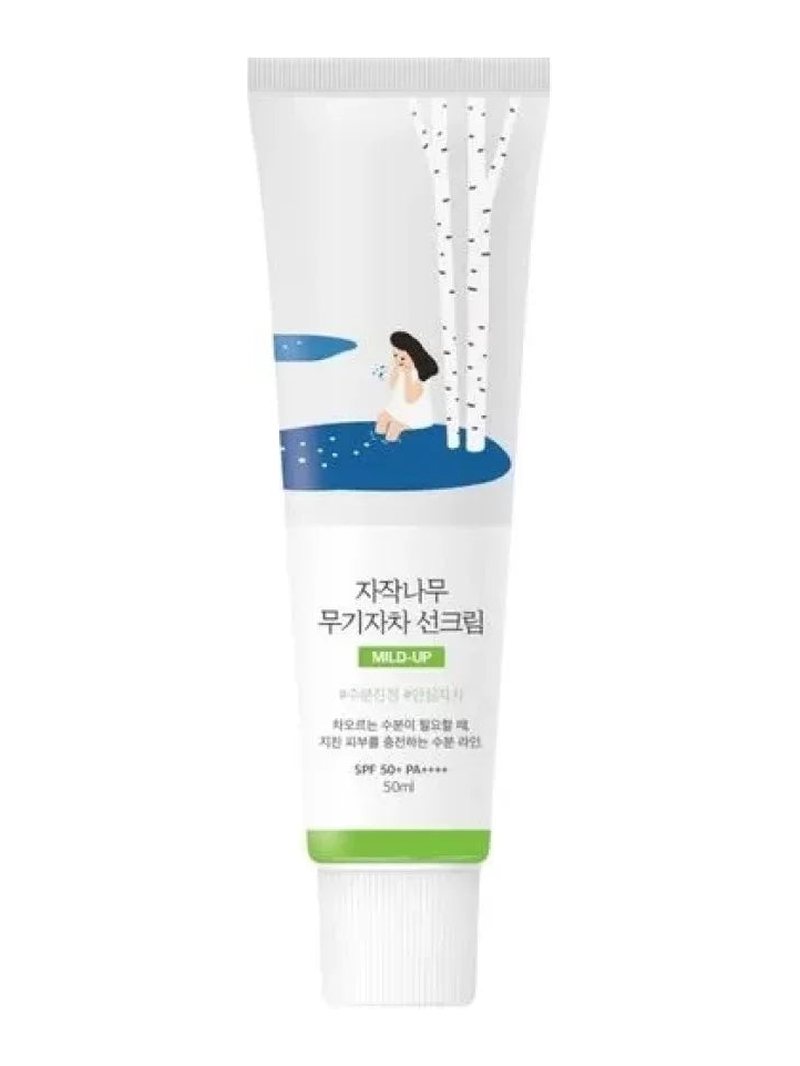 Round Lab Birch Juice Moisturizing Mild-up Sunscreen 50ml — product photograph