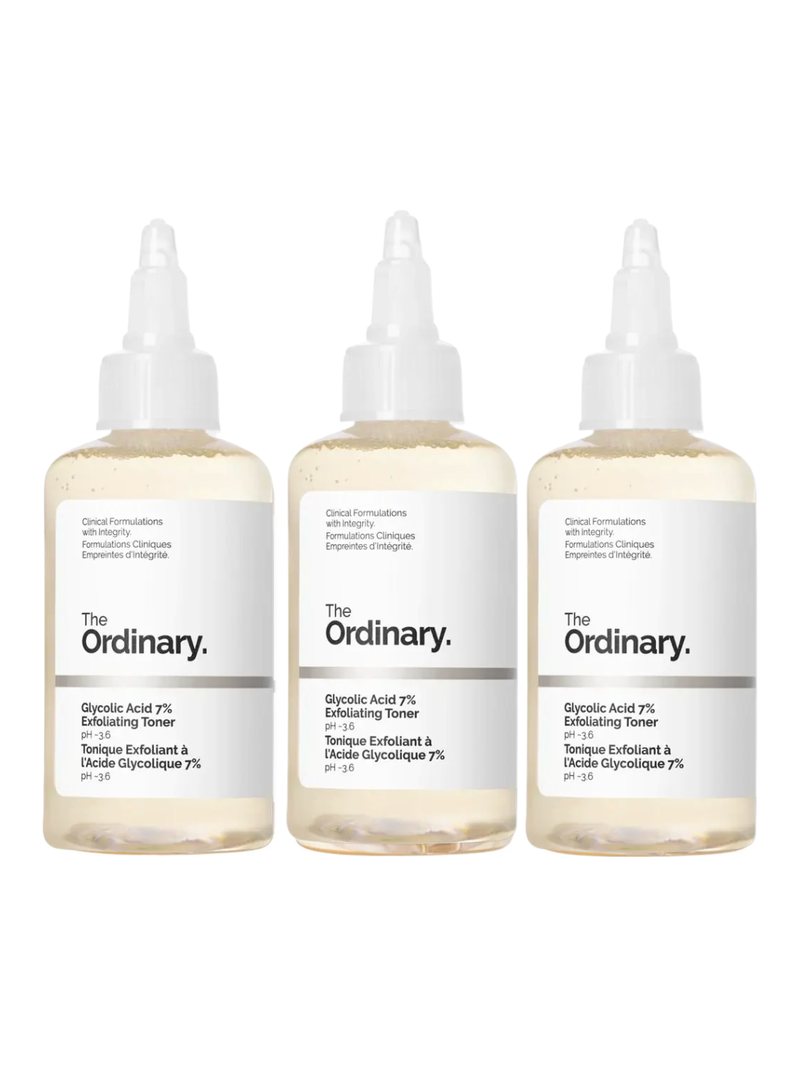 The Ordinary Glycolic Acid 7% 240ml (Three Pack) — product photograph