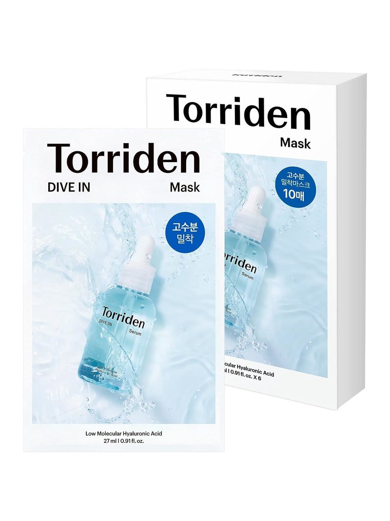 Torriden Dive-in Low Molecular Hyaluronic Acid Mask Pack 27ml*10ea — product photograph