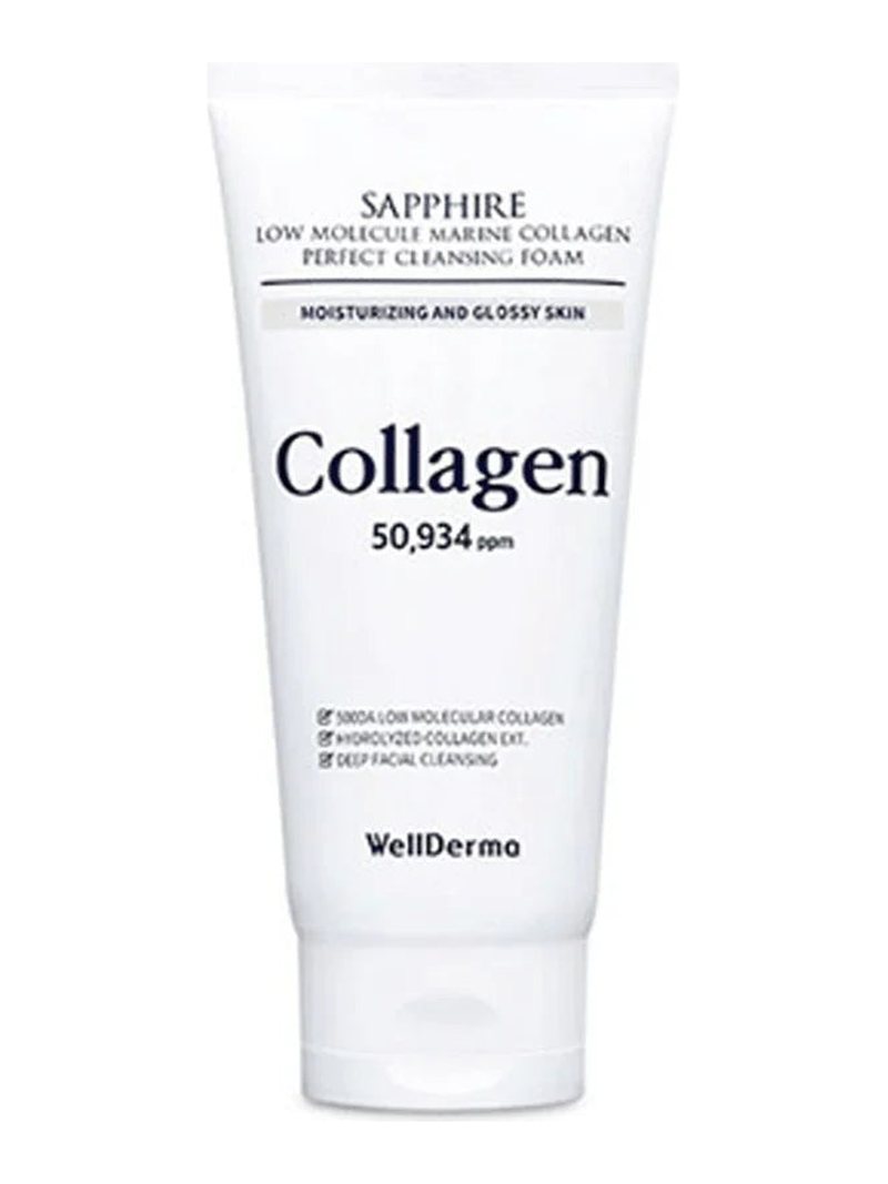 WellDerma Sapphire Low Molecule Marine Collagen Perfect Cleansing Foam 150ml — product photograph
